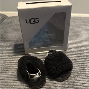 UGG Black Sheepskin Slippers Cozy Comfort